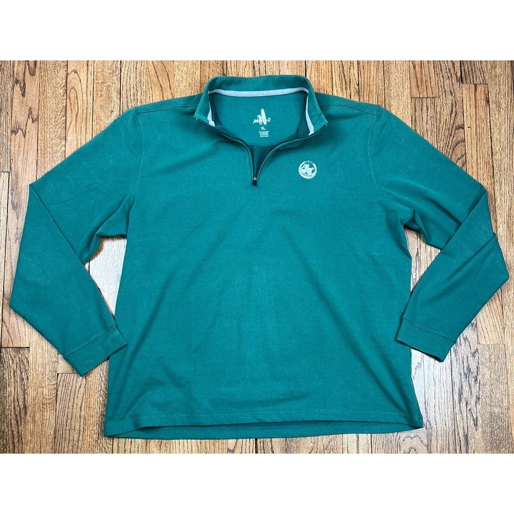 Johnnie O 1/4 Zip Performance Pullover Golf Shirt Green Logo Size Men's Sz XL